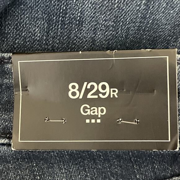 Gap Crop Jeans Culotte Size 8 Dark Wash Indigo Blue Wide Leg Stretch Fall NWT - Picture 11 of 16